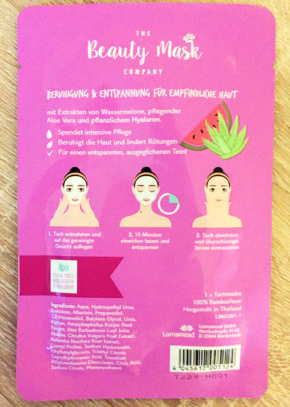 The Beauty Mask Company Tuchmasken